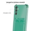 Силиконовый чехол для Samsung Galaxy A14 Krieger с кардхолдером Зеленый