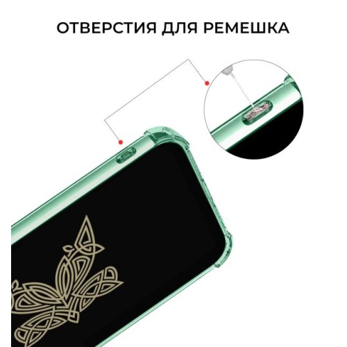 Силиконовый чехол для Samsung Galaxy A14 Krieger с кардхолдером Зеленый