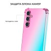 Силиконовый чехол для Samsung Galaxy A15 Krieger Mix 1.5мм противоударный Розово-зеленый