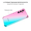 Силиконовый чехол для Samsung Galaxy A15 Krieger Mix 1.5мм противоударный Розово-зеленый