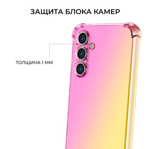 Силиконовый чехол для Samsung Galaxy A15 Krieger Mix 1.5мм противоударный Розово-золотой