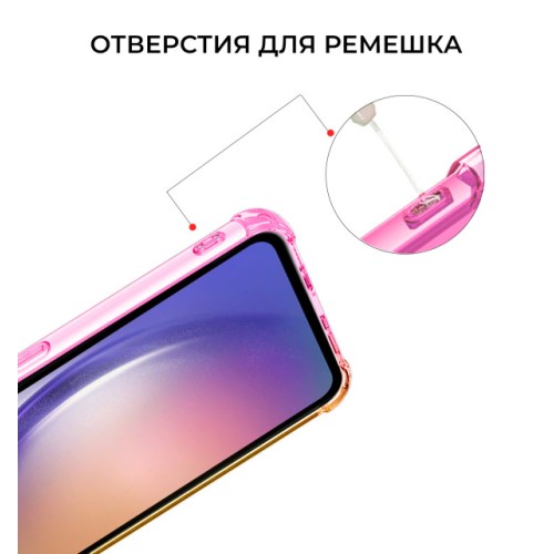 Силиконовый чехол для Samsung Galaxy A15 Krieger Mix 1.5мм противоударный Розово-золотой