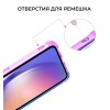 Силиконовый чехол для Samsung Galaxy A15 Krieger Mix 1.5мм противоударный Розово-фиолетовый