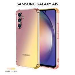 Силиконовый чехол для Samsung Galaxy A15 Krieger Mix 1.5мм противоударный Матово-золотой
