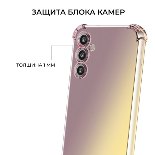 Силиконовый чехол для Samsung Galaxy M54 5G Krieger Mix 1.5мм противоударный Матово золотой