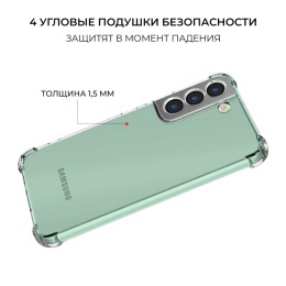 Силиконовый чехол для Samsung Galaxy S23 FE Krieger Mix 1.5мм противоударный Прозрачный