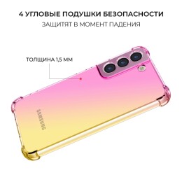Силиконовый чехол для Samsung Galaxy S23 FE Krieger Mix 1.5мм противоударный Розовоe золото