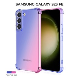 Силиконовый чехол для Samsung Galaxy S23 FE Krieger Mix 1.5мм противоударный Сине розовый