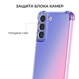 Силиконовый чехол для Samsung Galaxy S23 FE Krieger Mix 1.5мм противоударный Сине розовый