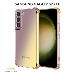 Силиконовый чехол для Samsung Galaxy S23 FE Krieger Mix 1.5мм противоударный Матово золотой