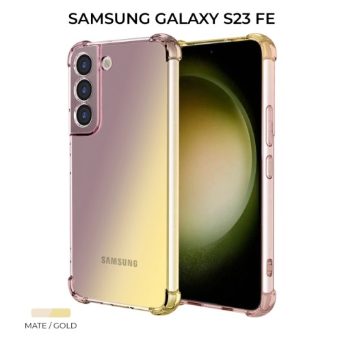 Силиконовый чехол для Samsung Galaxy S23 FE Krieger Mix 1.5мм противоударный Матово золотой