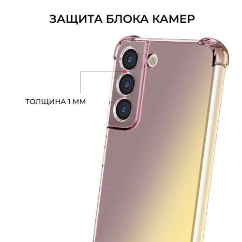 Силиконовый чехол для Samsung Galaxy S23 FE Krieger Mix 1.5мм противоударный Матово золотой