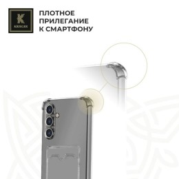 Силиконовый чехол для Samsung Galaxy S24 Krieger с кардхолдером Прозрачный