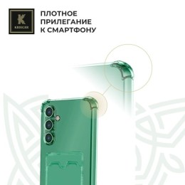 Силиконовый чехол для Samsung Galaxy S24 Krieger с кардхолдером Зеленый