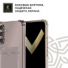 Силиконовый чехол для Samsung Galaxy S24+ Krieger с кардхолдером Серый