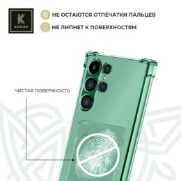 Силиконовый чехол для Samsung Galaxy S24 Ultra Krieger с кардхолдером Зеленый