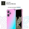 Силиконовый чехол для Tecno Pova 6 Pro 5G Krieger Mix 1.5мм противоударный Розово-зеленый