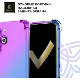 Силиконовый чехол для Tecno Pova 6 Pro 5G Krieger Mix 1.5мм противоударный Фиолетово-синий