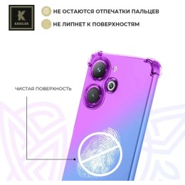 Силиконовый чехол для Tecno Pova 6 Pro 5G Krieger Mix 1.5мм противоударный Фиолетово-синий