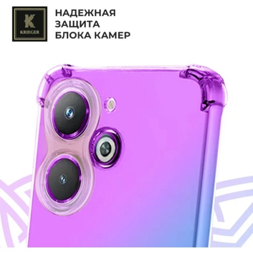 Силиконовый чехол для Tecno Pova 6 Pro 5G Krieger Mix 1.5мм противоударный Фиолетово-синий