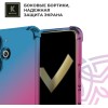 Силиконовый чехол для Tecno Pova 6 Pro 5G Krieger Mix 1.5мм противоударный Сине-розовый