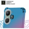 Силиконовый чехол для Tecno Pova 6 Pro 5G Krieger Mix 1.5мм противоударный Сине-розовый