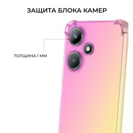 Силиконовый чехол для Tecno Spark 10 / Tecno Spark 10C Krieger Mix 1.5мм противоударный Розово-золотой