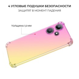 Силиконовый чехол для Tecno Spark 10 / Tecno Spark 10C Krieger Mix 1.5мм противоударный Розово-золотой