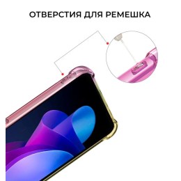 Силиконовый чехол для Tecno Spark 10 / Tecno Spark 10C Krieger Mix 1.5мм противоударный Розово-золотой