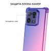 Силиконовый чехол для Xiaomi 13T / Xiaomi 13T Pro Krieger Mix 1.5мм противоударный Сине-розовый