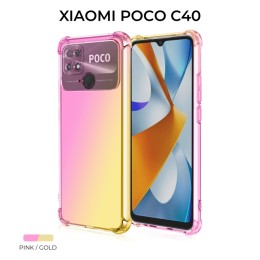 Силиконовый чехол для Xiaomi Poco C40 Krieger Mix 1.5мм противоударный Розовоe золото