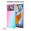 Силиконовый чехол для Xiaomi Poco C40 Krieger Mix 1.5мм противоударный Розово зеленый