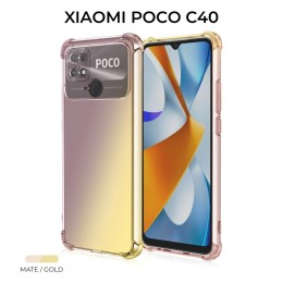 Силиконовый чехол для Xiaomi Poco C40 Krieger Mix 1.5мм противоударный Матово золотой