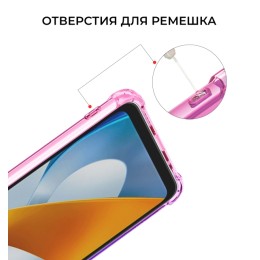 Силиконовый чехол для Xiaomi Poco C40 Krieger Mix 1.5мм противоударный Розово фиолетовый