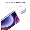 Силиконовый чехол для Xiaomi Poco F5 / Redmi Note 12 Turbo Krieger Mix 1.5мм противоударный Сине розовый