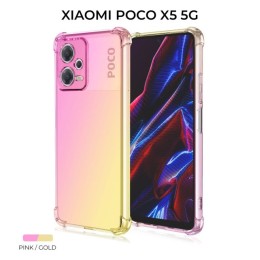 Силиконовый чехол для Xiaomi Poco X5 5G Krieger Mix 1.5мм противоударный Розово-золотой