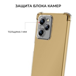 Силиконовый чехол для Xiaomi Poco X5 Pro 5G Krieger Mix 1.5мм противоударный Прозрачный
