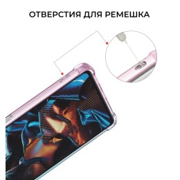 Силиконовый чехол для Xiaomi Poco X5 Pro 5G Krieger Mix 1.5мм противоударный Розово зеленый