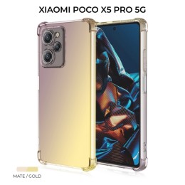 Силиконовый чехол для Xiaomi Poco X5 Pro 5G Krieger Mix 1.5мм противоударный Матово золотой