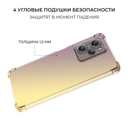 Силиконовый чехол для Xiaomi Poco X5 Pro 5G Krieger Mix 1.5мм противоударный Матово золотой