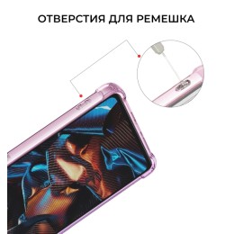 Силиконовый чехол для Xiaomi Poco X5 Pro 5G Krieger Mix 1.5мм противоударный Розово фиолетовый