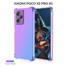 Силиконовый чехол для Xiaomi Poco X5 Pro 5G Krieger Mix 1.5мм противоударный Фиолетово синий