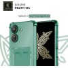 Силиконовый чехол для Xiaomi Redmi 13C Krieger с кардхолдером Зеленый