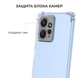 Силиконовый чехол для Xiaomi Redmi Note 12 4G Krieger Mix 1.5мм противоударный Прозрачный