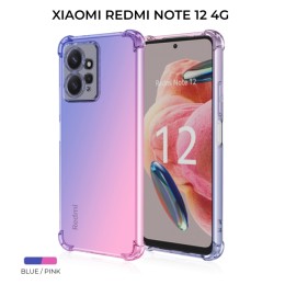 Силиконовый чехол для Xiaomi Redmi Note 12 4G Krieger Mix 1.5мм противоударный Сине розовый