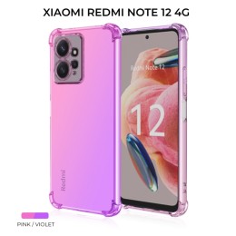 Силиконовый чехол для Xiaomi Redmi Note 12 4G Krieger Mix 1.5мм противоударный Розово фиолетовый