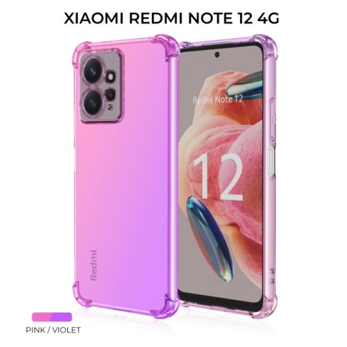 Силиконовый чехол для Xiaomi Redmi Note 12 4G Krieger Mix 1.5мм противоударный Розово фиолетовый