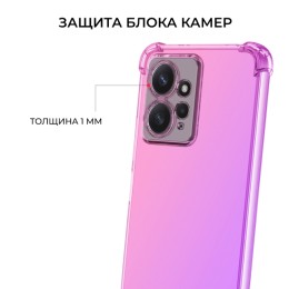 Силиконовый чехол для Xiaomi Redmi Note 12 4G Krieger Mix 1.5мм противоударный Розово фиолетовый