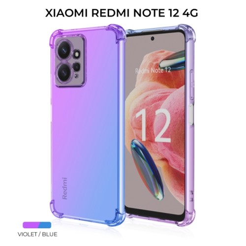 Силиконовый чехол для Xiaomi Redmi Note 12 4G Krieger Mix 1.5мм противоударный Фиолетово синий