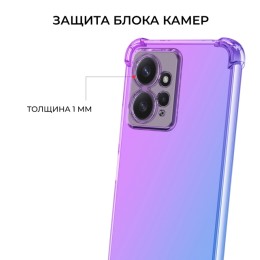 Силиконовый чехол для Xiaomi Redmi Note 12 4G Krieger Mix 1.5мм противоударный Фиолетово синий